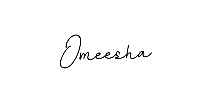 Design your own signature with our free online signature maker. With this signature software, you can create a handwritten (BallpointsItalic-DORy9) signature for name Omeesha. Omeesha signature style 11 images and pictures png