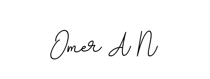 The best way (BallpointsItalic-DORy9) to make a short signature is to pick only two or three words in your name. The name Omer A N include a total of six letters. For converting this name. Omer A N signature style 11 images and pictures png