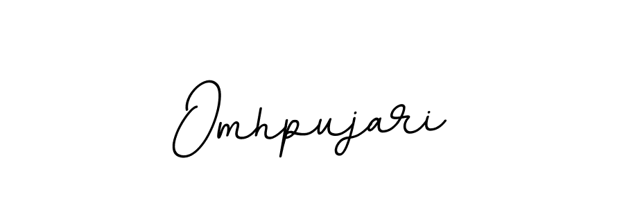 Make a beautiful signature design for name Omhpujari. With this signature (BallpointsItalic-DORy9) style, you can create a handwritten signature for free. Omhpujari signature style 11 images and pictures png