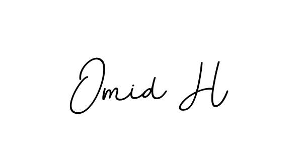 How to make Omid H name signature. Use BallpointsItalic-DORy9 style for creating short signs online. This is the latest handwritten sign. Omid H signature style 11 images and pictures png