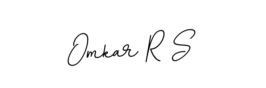 This is the best signature style for the Omkar R S name. Also you like these signature font (BallpointsItalic-DORy9). Mix name signature. Omkar R S signature style 11 images and pictures png