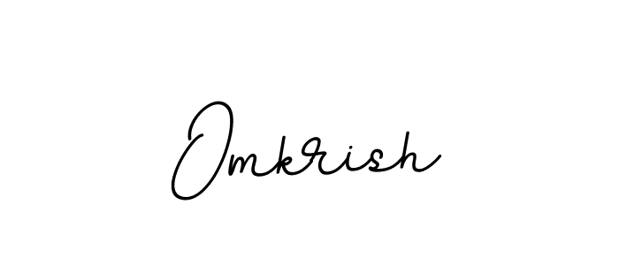 Design your own signature with our free online signature maker. With this signature software, you can create a handwritten (BallpointsItalic-DORy9) signature for name Omkrish. Omkrish signature style 11 images and pictures png