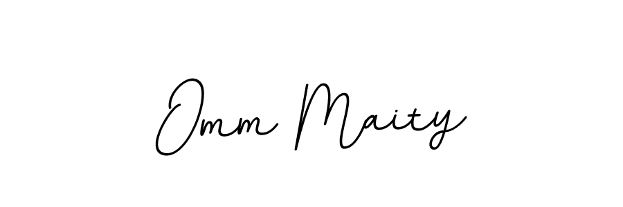 How to make Omm Maity name signature. Use BallpointsItalic-DORy9 style for creating short signs online. This is the latest handwritten sign. Omm Maity signature style 11 images and pictures png