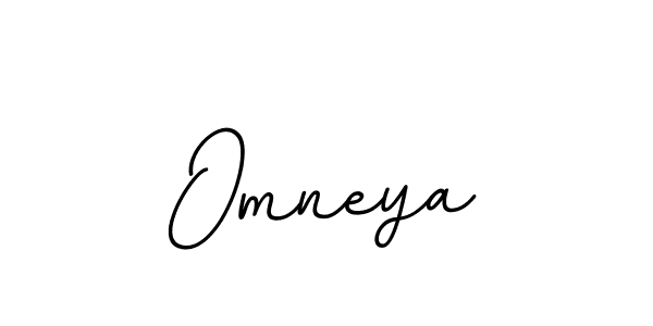 Create a beautiful signature design for name Omneya. With this signature (BallpointsItalic-DORy9) fonts, you can make a handwritten signature for free. Omneya signature style 11 images and pictures png