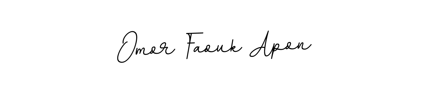 The best way (BallpointsItalic-DORy9) to make a short signature is to pick only two or three words in your name. The name Omor Faouk Apon include a total of six letters. For converting this name. Omor Faouk Apon signature style 11 images and pictures png