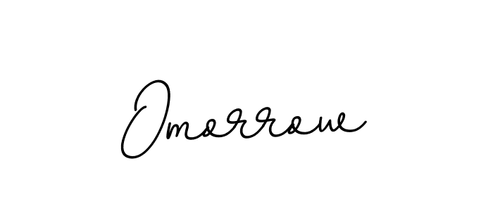 How to make Omorrow name signature. Use BallpointsItalic-DORy9 style for creating short signs online. This is the latest handwritten sign. Omorrow signature style 11 images and pictures png