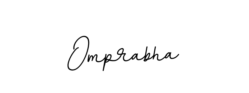 How to make Omprabha name signature. Use BallpointsItalic-DORy9 style for creating short signs online. This is the latest handwritten sign. Omprabha signature style 11 images and pictures png