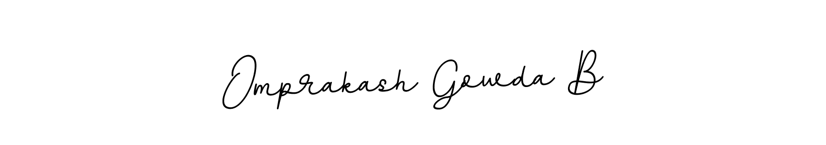 This is the best signature style for the Omprakash Gowda B name. Also you like these signature font (BallpointsItalic-DORy9). Mix name signature. Omprakash Gowda B signature style 11 images and pictures png