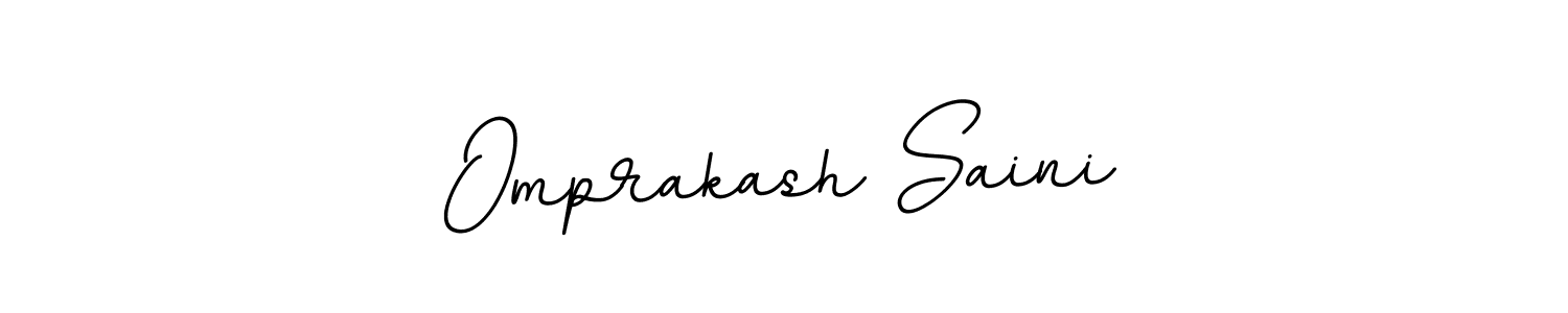 How to make Omprakash Saini name signature. Use BallpointsItalic-DORy9 style for creating short signs online. This is the latest handwritten sign. Omprakash Saini signature style 11 images and pictures png