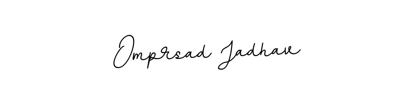 The best way (BallpointsItalic-DORy9) to make a short signature is to pick only two or three words in your name. The name Omprsad Jadhav include a total of six letters. For converting this name. Omprsad Jadhav signature style 11 images and pictures png