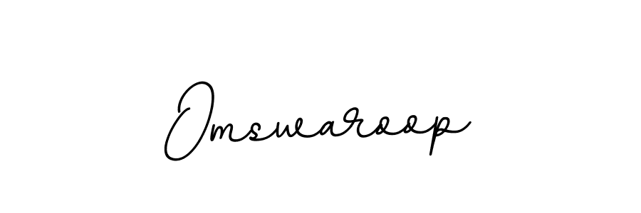 Create a beautiful signature design for name Omswaroop. With this signature (BallpointsItalic-DORy9) fonts, you can make a handwritten signature for free. Omswaroop signature style 11 images and pictures png