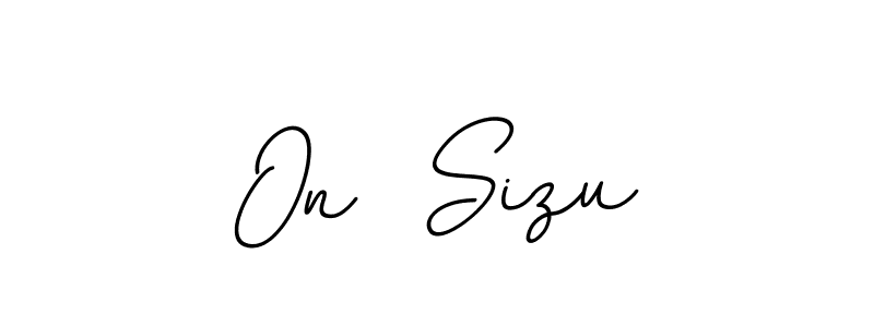 How to make On  Sizu name signature. Use BallpointsItalic-DORy9 style for creating short signs online. This is the latest handwritten sign. On  Sizu signature style 11 images and pictures png