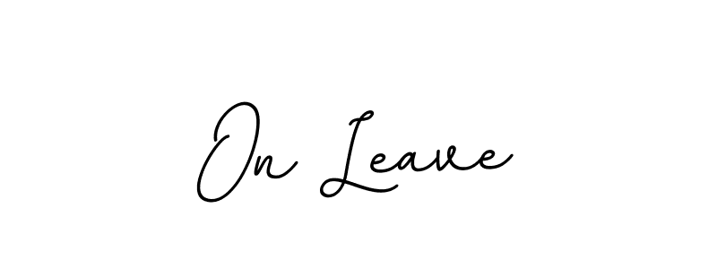 How to make On Leave name signature. Use BallpointsItalic-DORy9 style for creating short signs online. This is the latest handwritten sign. On Leave signature style 11 images and pictures png