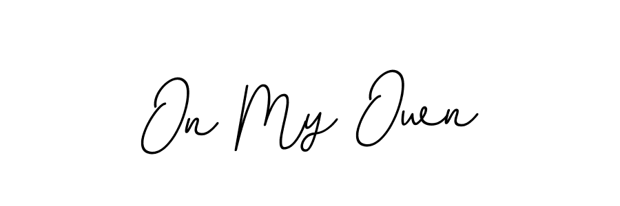 Here are the top 10 professional signature styles for the name On My Own. These are the best autograph styles you can use for your name. On My Own signature style 11 images and pictures png