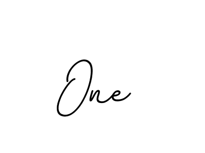 How to make One  name signature. Use BallpointsItalic-DORy9 style for creating short signs online. This is the latest handwritten sign. One  signature style 11 images and pictures png