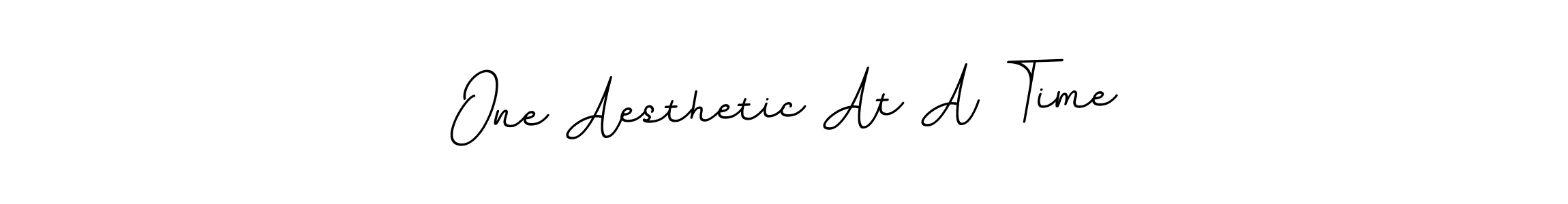 One Aesthetic At A Time stylish signature style. Best Handwritten Sign (BallpointsItalic-DORy9) for my name. Handwritten Signature Collection Ideas for my name One Aesthetic At A Time. One Aesthetic At A Time signature style 11 images and pictures png