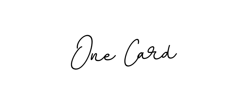 How to make One Card name signature. Use BallpointsItalic-DORy9 style for creating short signs online. This is the latest handwritten sign. One Card signature style 11 images and pictures png