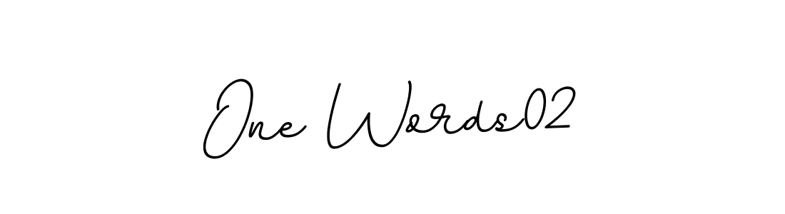 Make a beautiful signature design for name One Words02. With this signature (BallpointsItalic-DORy9) style, you can create a handwritten signature for free. One Words02 signature style 11 images and pictures png