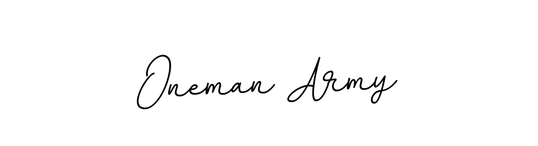 How to make Oneman Army name signature. Use BallpointsItalic-DORy9 style for creating short signs online. This is the latest handwritten sign. Oneman Army signature style 11 images and pictures png