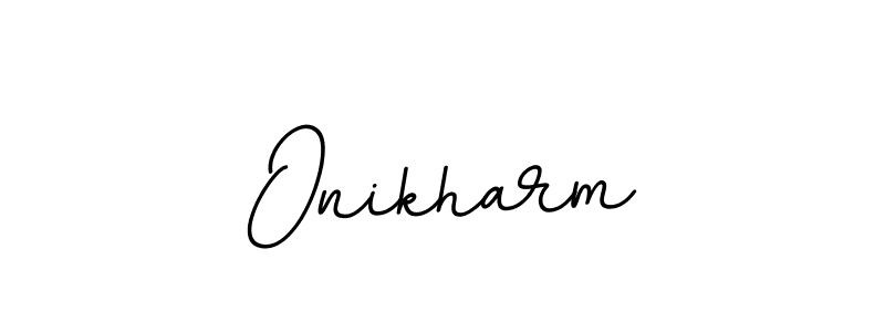 Similarly BallpointsItalic-DORy9 is the best handwritten signature design. Signature creator online .You can use it as an online autograph creator for name Onikharm. Onikharm signature style 11 images and pictures png