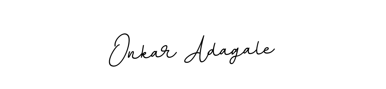 How to make Onkar Adagale name signature. Use BallpointsItalic-DORy9 style for creating short signs online. This is the latest handwritten sign. Onkar Adagale signature style 11 images and pictures png