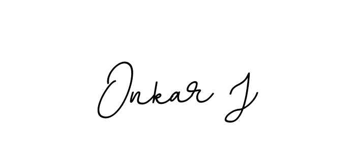 Design your own signature with our free online signature maker. With this signature software, you can create a handwritten (BallpointsItalic-DORy9) signature for name Onkar J. Onkar J signature style 11 images and pictures png