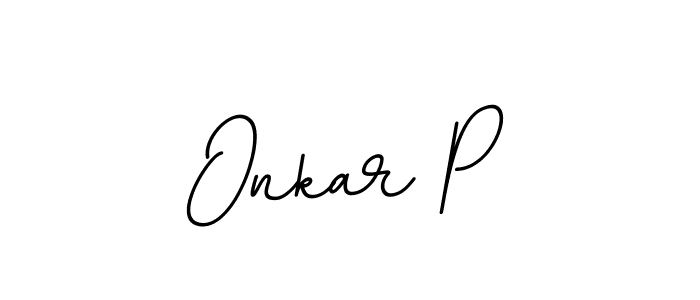 Create a beautiful signature design for name Onkar P. With this signature (BallpointsItalic-DORy9) fonts, you can make a handwritten signature for free. Onkar P signature style 11 images and pictures png