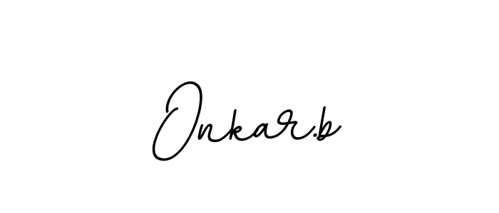 Use a signature maker to create a handwritten signature online. With this signature software, you can design (BallpointsItalic-DORy9) your own signature for name Onkar.b. Onkar.b signature style 11 images and pictures png