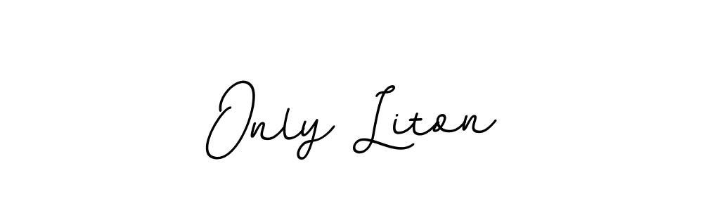 How to make Only Liton name signature. Use BallpointsItalic-DORy9 style for creating short signs online. This is the latest handwritten sign. Only Liton signature style 11 images and pictures png