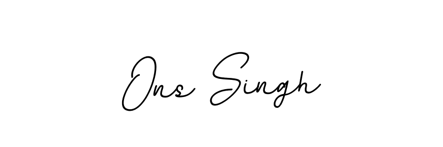Ons Singh stylish signature style. Best Handwritten Sign (BallpointsItalic-DORy9) for my name. Handwritten Signature Collection Ideas for my name Ons Singh. Ons Singh signature style 11 images and pictures png