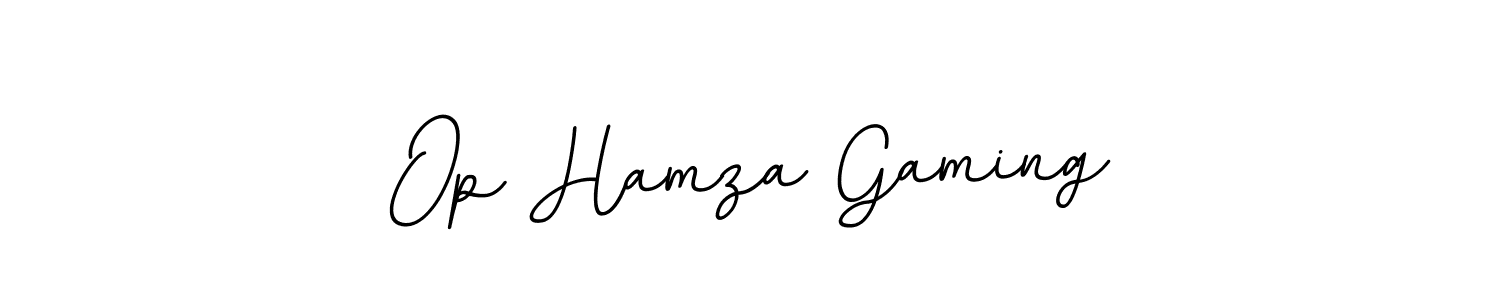 Use a signature maker to create a handwritten signature online. With this signature software, you can design (BallpointsItalic-DORy9) your own signature for name Op Hamza Gaming. Op Hamza Gaming signature style 11 images and pictures png