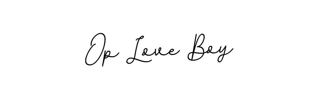 Use a signature maker to create a handwritten signature online. With this signature software, you can design (BallpointsItalic-DORy9) your own signature for name Op Love Boy. Op Love Boy signature style 11 images and pictures png