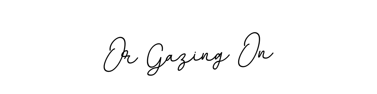 Use a signature maker to create a handwritten signature online. With this signature software, you can design (BallpointsItalic-DORy9) your own signature for name Or Gazing On. Or Gazing On signature style 11 images and pictures png