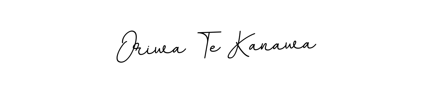 You should practise on your own different ways (BallpointsItalic-DORy9) to write your name (Oriwa Te Kanawa) in signature. don't let someone else do it for you. Oriwa Te Kanawa signature style 11 images and pictures png