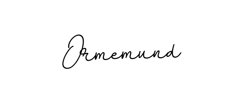 How to make Ormemund name signature. Use BallpointsItalic-DORy9 style for creating short signs online. This is the latest handwritten sign. Ormemund signature style 11 images and pictures png