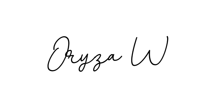 Design your own signature with our free online signature maker. With this signature software, you can create a handwritten (BallpointsItalic-DORy9) signature for name Oryza W. Oryza W signature style 11 images and pictures png