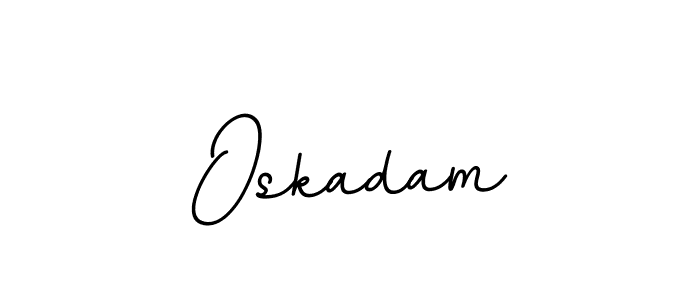How to make Oskadam name signature. Use BallpointsItalic-DORy9 style for creating short signs online. This is the latest handwritten sign. Oskadam signature style 11 images and pictures png