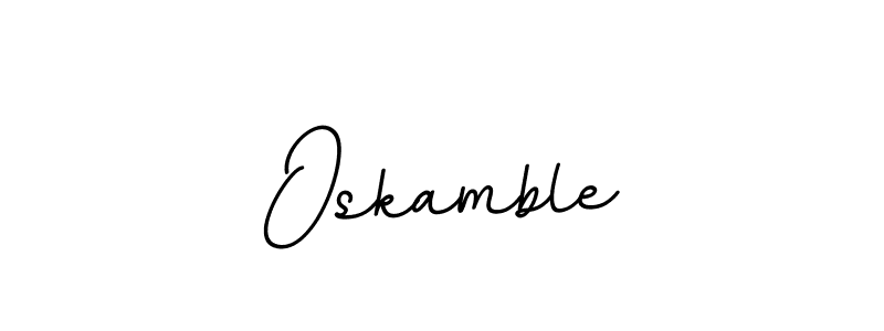 Create a beautiful signature design for name Oskamble. With this signature (BallpointsItalic-DORy9) fonts, you can make a handwritten signature for free. Oskamble signature style 11 images and pictures png