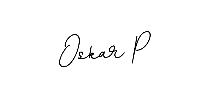 Make a beautiful signature design for name Oskar P. With this signature (BallpointsItalic-DORy9) style, you can create a handwritten signature for free. Oskar P signature style 11 images and pictures png