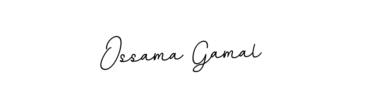 How to make Ossama Gamal name signature. Use BallpointsItalic-DORy9 style for creating short signs online. This is the latest handwritten sign. Ossama Gamal signature style 11 images and pictures png