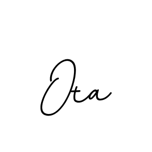 Make a beautiful signature design for name Ota. With this signature (BallpointsItalic-DORy9) style, you can create a handwritten signature for free. Ota signature style 11 images and pictures png