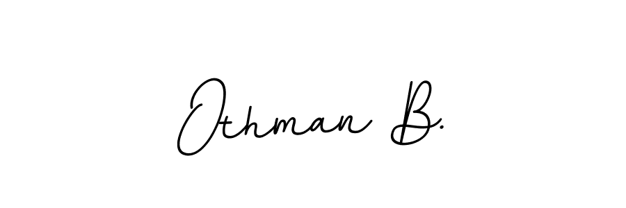 Create a beautiful signature design for name Othman B.. With this signature (BallpointsItalic-DORy9) fonts, you can make a handwritten signature for free. Othman B. signature style 11 images and pictures png