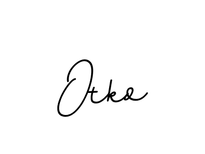 Create a beautiful signature design for name Otko. With this signature (BallpointsItalic-DORy9) fonts, you can make a handwritten signature for free. Otko signature style 11 images and pictures png