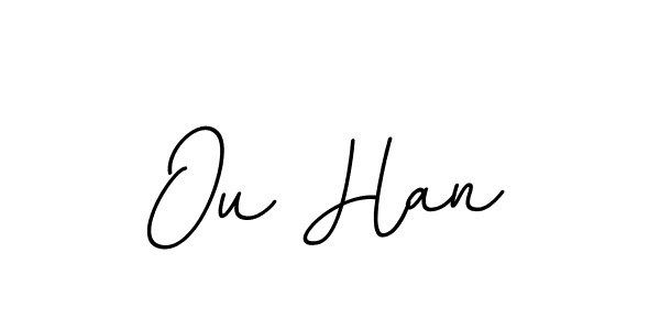 Use a signature maker to create a handwritten signature online. With this signature software, you can design (BallpointsItalic-DORy9) your own signature for name Ou Han. Ou Han signature style 11 images and pictures png