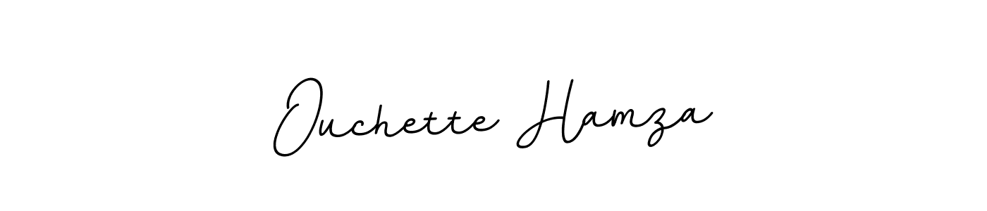 How to make Ouchette Hamza name signature. Use BallpointsItalic-DORy9 style for creating short signs online. This is the latest handwritten sign. Ouchette Hamza signature style 11 images and pictures png