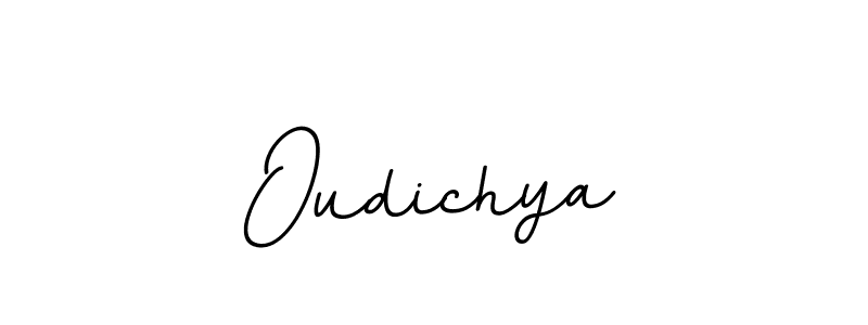 Design your own signature with our free online signature maker. With this signature software, you can create a handwritten (BallpointsItalic-DORy9) signature for name Oudichya. Oudichya signature style 11 images and pictures png