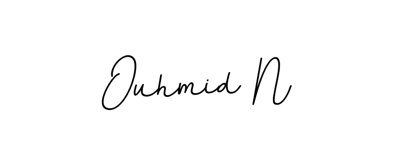 How to make Ouhmid N signature? BallpointsItalic-DORy9 is a professional autograph style. Create handwritten signature for Ouhmid N name. Ouhmid N signature style 11 images and pictures png