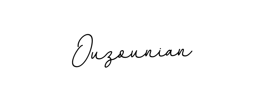 Design your own signature with our free online signature maker. With this signature software, you can create a handwritten (BallpointsItalic-DORy9) signature for name Ouzounian. Ouzounian signature style 11 images and pictures png