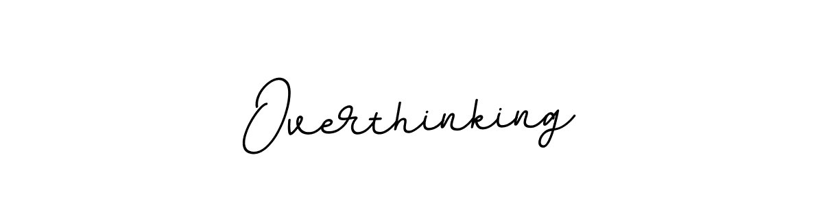 Create a beautiful signature design for name Overthinking. With this signature (BallpointsItalic-DORy9) fonts, you can make a handwritten signature for free. Overthinking signature style 11 images and pictures png