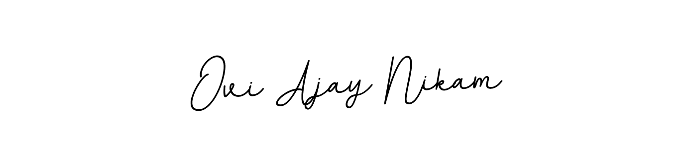 Also we have Ovi Ajay Nikam name is the best signature style. Create professional handwritten signature collection using BallpointsItalic-DORy9 autograph style. Ovi Ajay Nikam signature style 11 images and pictures png